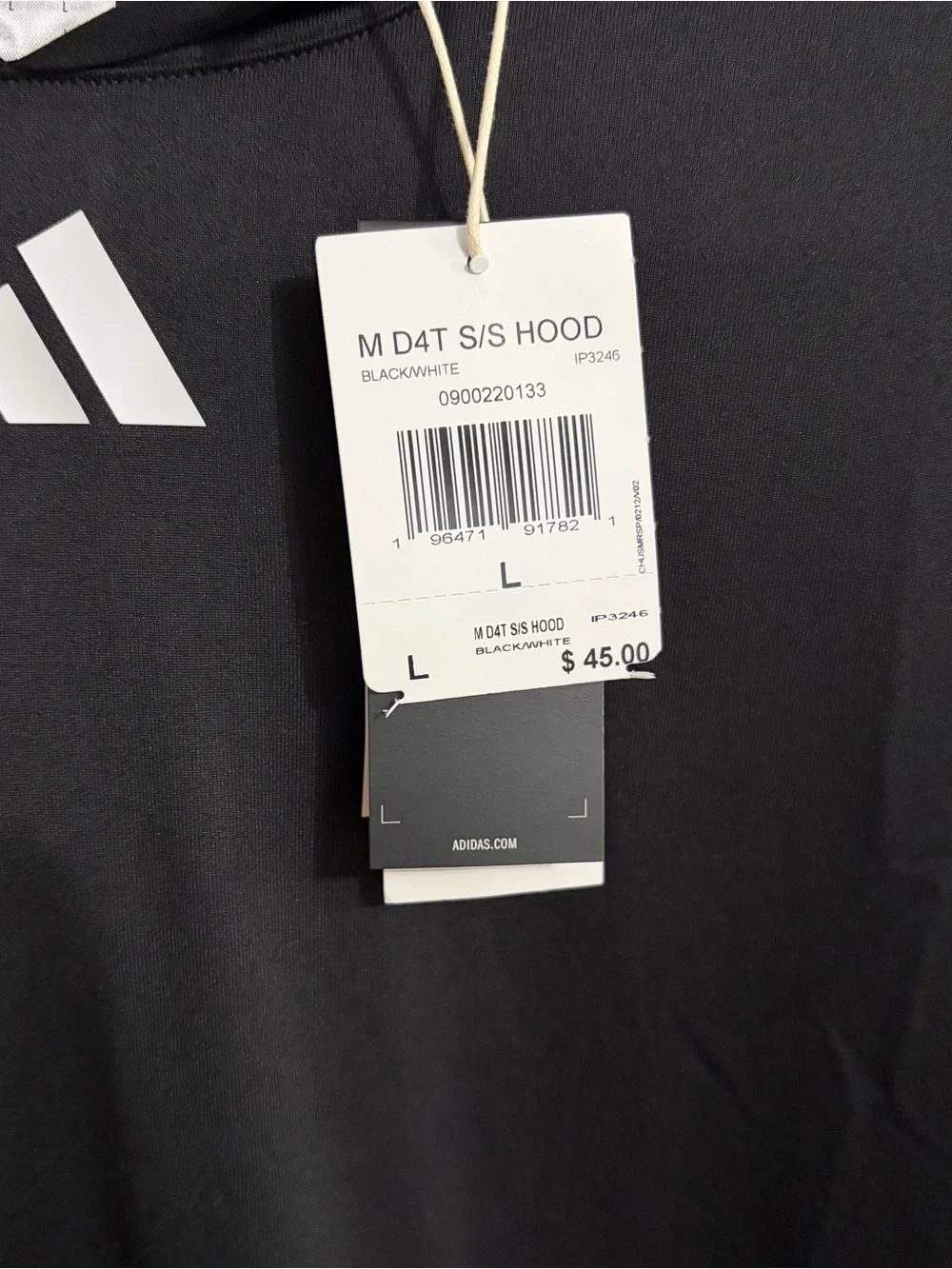 Adidas Men’s Black Performance Hooded T-Shirt